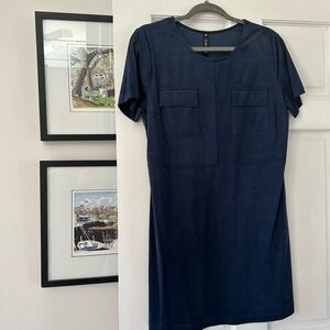 Navy Short Sleeve Dress